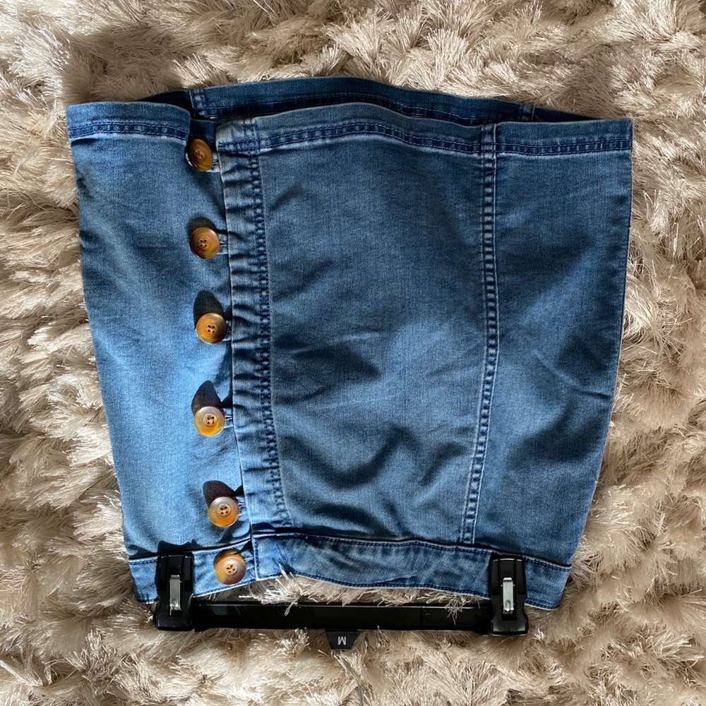 Free People jean Skirt